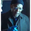 Damaged 2024 Samuel L Jackson Black Trench Coat