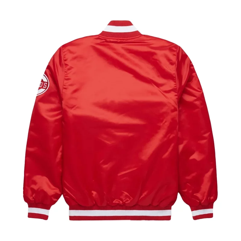 Starter Cincinnati Red Full-Snap Satin Jacket