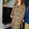 Checked Double-Breasted Brown Tweed Taylor Swift Coat
