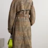 Taylor Swift Double-Breasted Checked Tweed Brown Coat