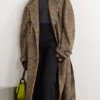 Taylor Swift Double-Breasted Checked Tweed Coat