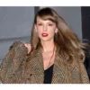 Checked Double-Breasted Brown Tweed Taylor Swift Coat