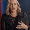 Kate Winslet The Regime 2024 Chancellor Elena Vernham Black Leather Jacket