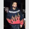 Drake Red Flame Black Hoodie