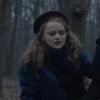 We Were the Lucky Ones 2024 Joey King Blue Coat