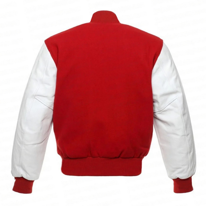 Red and White University of Houston Letterman Jacket