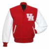 University of Houston Red and White Letterman Jacket