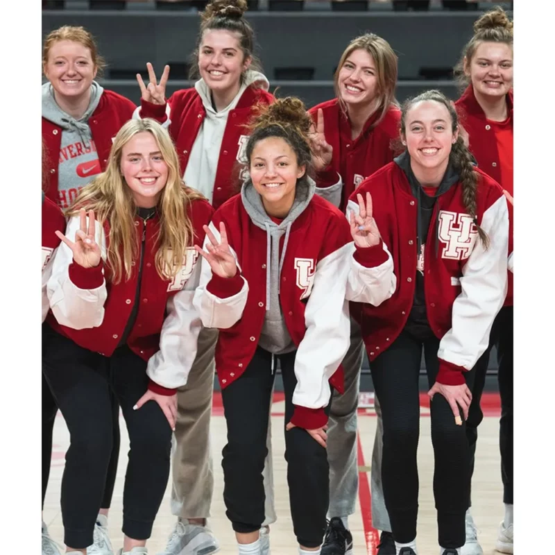Red and White University of Houston Jacket