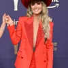Academy of Country Music Awards Lainey Wilson red suit