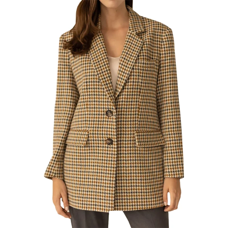 Big Mood 2024 Lydia West Houndstooth Blazer