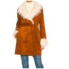 Big Mood 2024 Nicola Coughlan Brown Fur Collar Coat