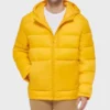Bills Rookie Keon Coleman Yellow Puffer Jacket