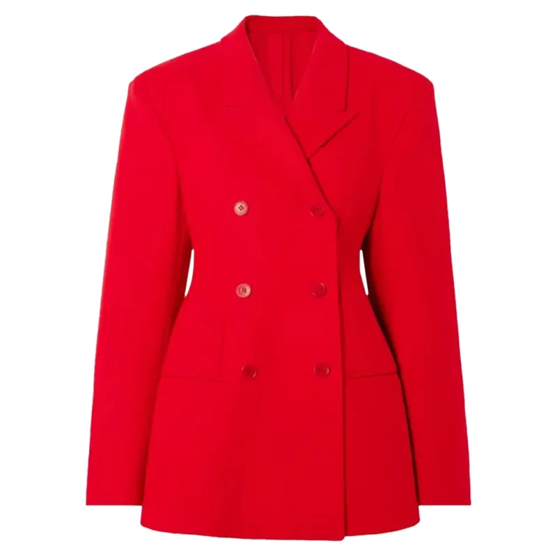 Bridgerton Nicola Coughlan Red Double Breasted Blazer