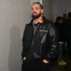 Drake Amici Violente Bomber Leather Jacket