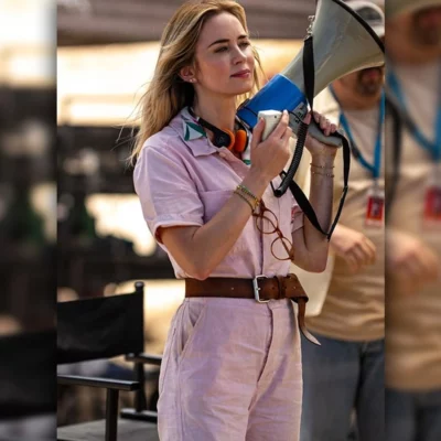 Emily Blunt Pink Jumpsuit