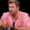 Hot Ones Show Chris Hemsworth Pink Viscose SS Camp Shirt