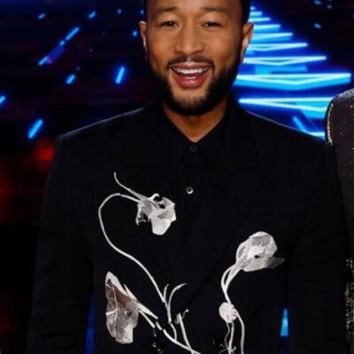 John Legend Black Floral Blazer