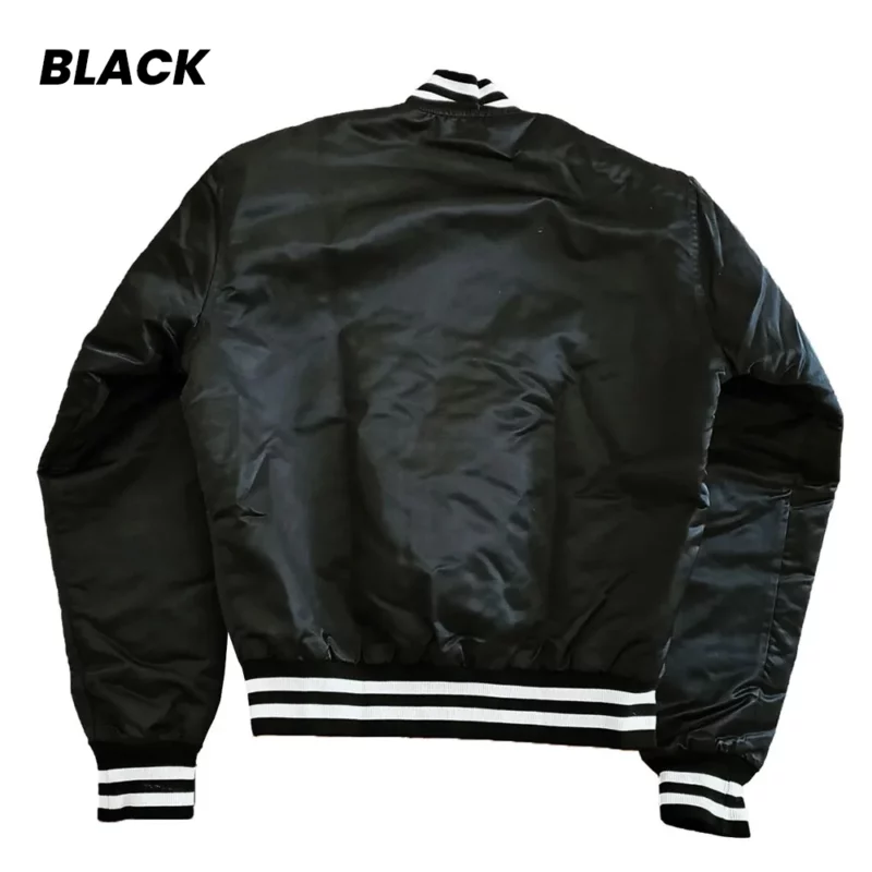 Lana Del Rey NY Yankees Full-Snap Satin Black Jacket