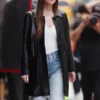 Materialists 2024 Dakota Johnson Black Leather Blazer