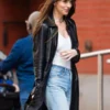 Materialists 2024 Dakota Johnson Leather Black Blazer