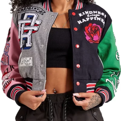 Power Flower Varsity Jacket