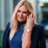 Sonia Kruger Australian Fashion Week 2024 Navy Blue Coat