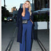 Sonia Kruger Australian Fashion Week 2024 Navy Blue Long Coat