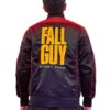 The Fall Guy Stunt Black Team Satin Jacket