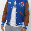 Toronto Blue Jays Blue and Brown Varsity Baseball Jacket