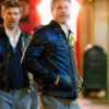 Wolfs 2024 Brad Pitt Black Leather Trucker Jacket