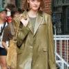 A-Different-Man-2024-Ingrid-Renate-Reinsve-Olive-Green-Leather-Blazer