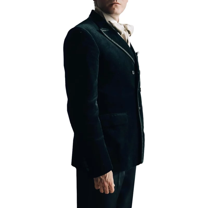 Becoming Karl Lagerfeld 2024 Daniel BrÃ¼hl Black Velvet Blazer