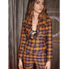 Cara Delevingne Plaid Suit