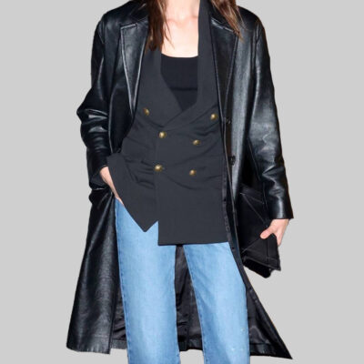 Daria Strokous Black Leather Coat