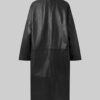 Daria Strokous Leather Black Trench Coat