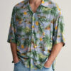 Dois Ã s 10 ClÃ¡udio Ramos Hawaiian Beach Print Shirt
