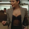 French Girl Ruby Collins Vanessa Hudgens Houndstooth Blazer