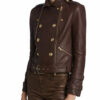 Hacks Season 3 DJ Vance Kaitlin Olson Brown Leather Jacket