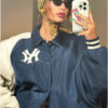 Hailey-Bieber-Yankees-Jacket