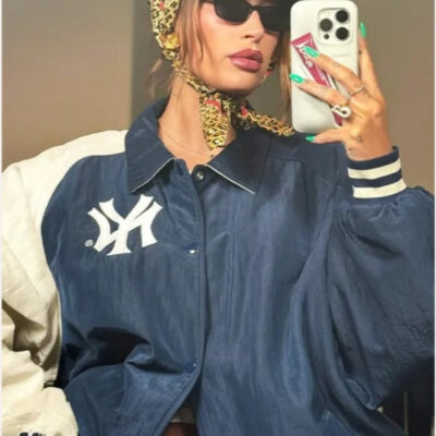 Hailey-Bieber-Yankees-Jacket