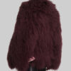 Jennifer Lopez Women Fur Maroon Jacket