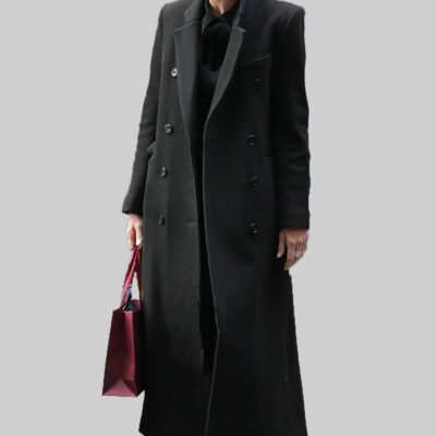 Leslie Bibb Black Coat