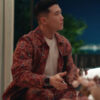 Loot Season 2 Nicholas Joel Kim Booster Red Floral Shirt Jacket