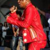 Newport-Folk-Festival-Jon-Batiste-Leather-Jacket