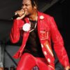 Newport-Folk-Festival-Jon-Batiste-Red-Leather-Jacket