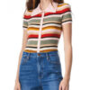 Players 2024 Ashley Liza Koshy Multicolor Striped Knitted Top