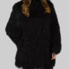 Rachel Zoe Women Fur Black Jacket