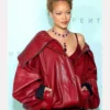 Rihanna-Cozies-Fenty-Hair-Launch-Party-Oversized-Red-Jacket