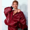 Rihanna-Cozies-Fenty-Hair-Launch-Party-Oversized-Red-Leather-Jacket