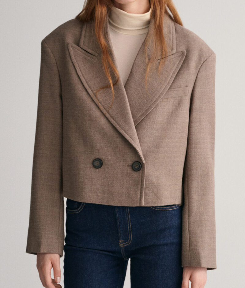 Taylor Swift Brown Cropped Blazer